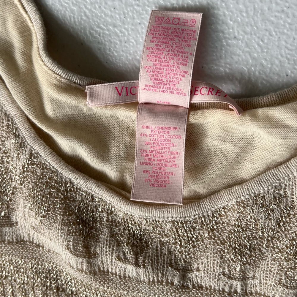 VICTORIAS SECRET Golden Thread Knit Dress Womens XS Maxi NWOT - Picture 12 of 15